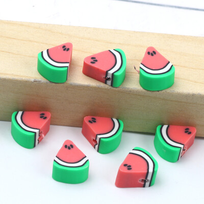 Didmeninė prekyba 9 mm 20/50/100 vnt raudono balto molio karoliukai plokšti apvalūs saldainių polimero molio tarpikliai papuošalams gaminti "pasidaryk pats" papuošalų karoliukai