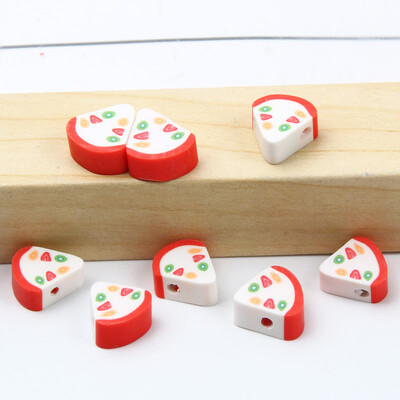 Didmeninė prekyba 9 mm 20/50/100 vnt raudono balto molio karoliukai plokšti apvalūs saldainių polimero molio tarpikliai papuošalams gaminti "pasidaryk pats" papuošalų karoliukai