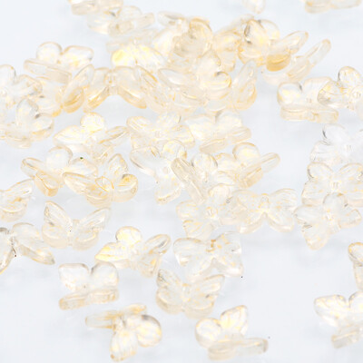 20-100db/tétel 10mm-es többszínű kis pillangó cseh üveggyöngyök kristály laza távtartó gyöngyök ékszerkészítéshez barkácsolás kiegészítők