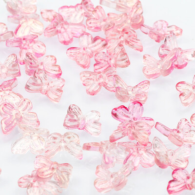 20-100db/tétel 10mm-es többszínű kis pillangó cseh üveggyöngyök kristály laza távtartó gyöngyök ékszerkészítéshez barkácsolás kiegészítők