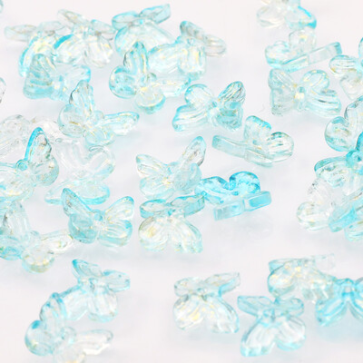 20-100db/tétel 10mm-es többszínű kis pillangó cseh üveggyöngyök kristály laza távtartó gyöngyök ékszerkészítéshez barkácsolás kiegészítők