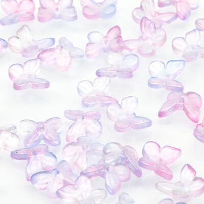 20-100db/tétel 10mm-es többszínű kis pillangó cseh üveggyöngyök kristály laza távtartó gyöngyök ékszerkészítéshez barkácsolás kiegészítők