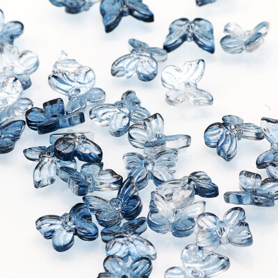 20-100db/tétel 10mm-es többszínű kis pillangó cseh üveggyöngyök kristály laza távtartó gyöngyök ékszerkészítéshez barkácsolás kiegészítők