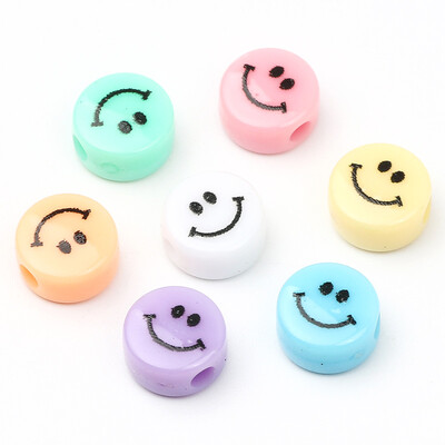 20/40/60/80 buc. Mărgele colorate din rășină, zâmbitoare, mărgele distanțatoare libere pentru realizarea de bijuterii, cercei, coliere, brățări, accesorii