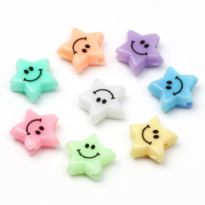 20/40/60/80 buc. Mărgele colorate din rășină, zâmbitoare, mărgele distanțatoare libere pentru realizarea de bijuterii, cercei, coliere, brățări, accesorii