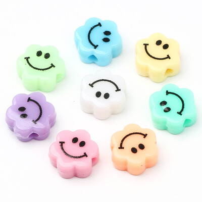 20/40/60/80 buc. Mărgele colorate din rășină, zâmbitoare, mărgele distanțatoare libere pentru realizarea de bijuterii, cercei, coliere, brățări, accesorii