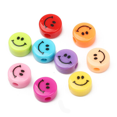 20/40/60/80 buc. Mărgele colorate din rășină, zâmbitoare, mărgele distanțatoare libere pentru realizarea de bijuterii, cercei, coliere, brățări, accesorii
