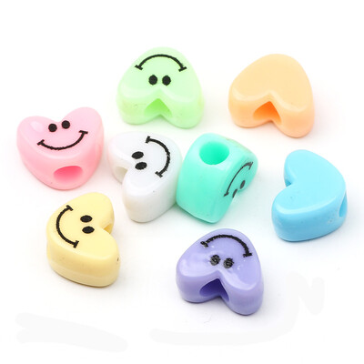 20/40/60/80 buc. Mărgele colorate din rășină, zâmbitoare, mărgele distanțatoare libere pentru realizarea de bijuterii, cercei, coliere, brățări, accesorii