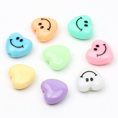 20/40/60/80 buc. Mărgele colorate din rășină, zâmbitoare, mărgele distanțatoare libere pentru realizarea de bijuterii, cercei, coliere, brățări, accesorii