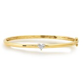 Promoție 7.5" interior 60mm trei pietre în formă de triunghi geometric de culoare aurie brățară femei