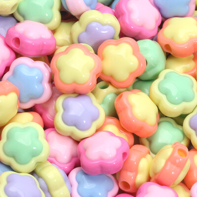 20 ks 13 mm viacfarebné akrylové kvetinové dištančné korálky na výrobu šperkov, náramkov, náhrdelníkov, náušníc, príveskov, DIY remeselných doplnkov