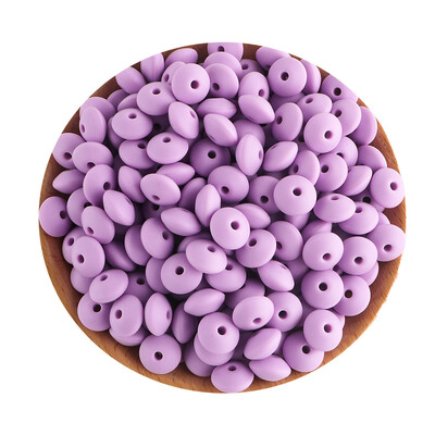 20 buc/lot 12mm margele de silicon de linte margele de distanțare libere de calitate alimentară DIY suzetă colier cu lanț de mărgele din silicon de abac