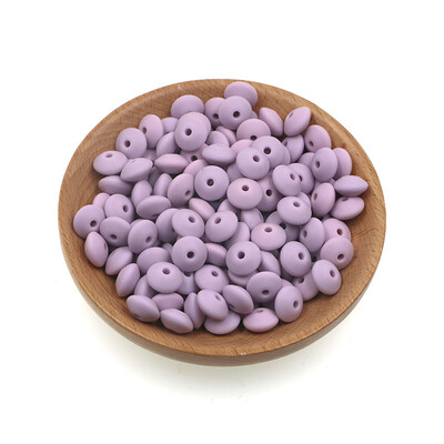 20 buc/lot 12mm margele de silicon de linte margele de distanțare libere de calitate alimentară DIY suzetă colier cu lanț de mărgele din silicon de abac