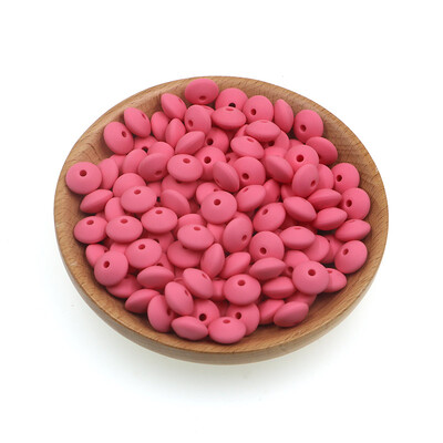 20 buc/lot 12mm margele de silicon de linte margele de distanțare libere de calitate alimentară DIY suzetă colier cu lanț de mărgele din silicon de abac