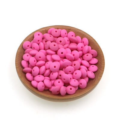 20 buc/lot 12mm margele de silicon de linte margele de distanțare libere de calitate alimentară DIY suzetă colier cu lanț de mărgele din silicon de abac