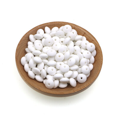 20 buc/lot 12mm margele de silicon de linte margele de distanțare libere de calitate alimentară DIY suzetă colier cu lanț de mărgele din silicon de abac