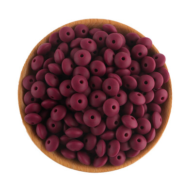 20 buc/lot 12mm margele de silicon de linte margele de distanțare libere de calitate alimentară DIY suzetă colier cu lanț de mărgele din silicon de abac