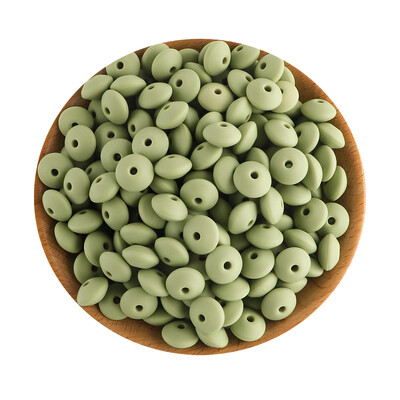 20 buc/lot 12mm margele de silicon de linte margele de distanțare libere de calitate alimentară DIY suzetă colier cu lanț de mărgele din silicon de abac