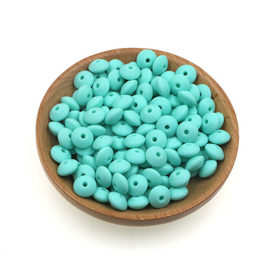 20 buc/lot 12mm margele de silicon de linte margele de distanțare libere de calitate alimentară DIY suzetă colier cu lanț de mărgele din silicon de abac