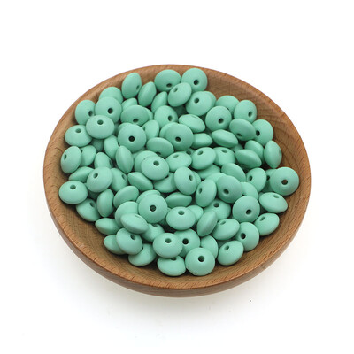 20 buc/lot 12mm margele de silicon de linte margele de distanțare libere de calitate alimentară DIY suzetă colier cu lanț de mărgele din silicon de abac