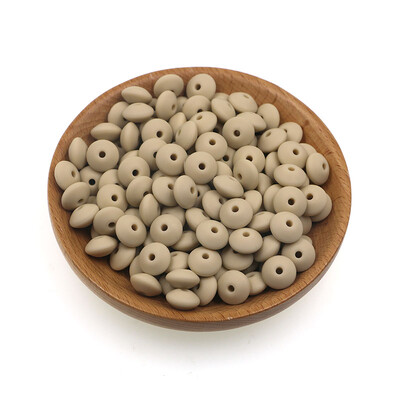 20 buc/lot 12mm margele de silicon de linte margele de distanțare libere de calitate alimentară DIY suzetă colier cu lanț de mărgele din silicon de abac