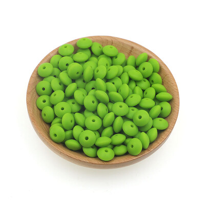 20 buc/lot 12mm margele de silicon de linte margele de distanțare libere de calitate alimentară DIY suzetă colier cu lanț de mărgele din silicon de abac