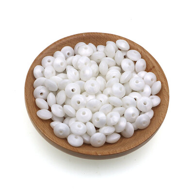 20 buc/lot 12mm margele de silicon de linte margele de distanțare libere de calitate alimentară DIY suzetă colier cu lanț de mărgele din silicon de abac