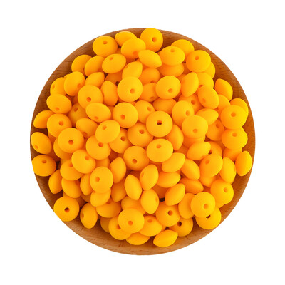 20 buc/lot 12mm margele de silicon de linte margele de distanțare libere de calitate alimentară DIY suzetă colier cu lanț de mărgele din silicon de abac