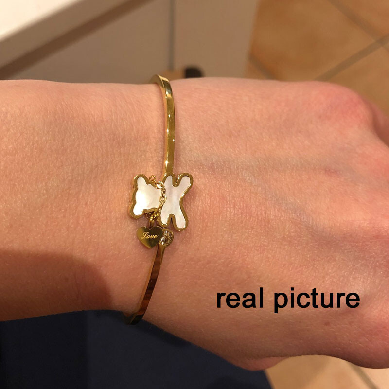 Brățară Ursă Simplă Pentru Femei Brățări din oțel inoxidabil 2023 Accesoriu Bijuterii Moda