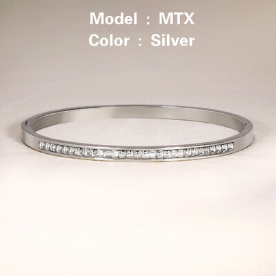 Brățară clasică cu design de culoare aurie, rezistentă la apă, din oțel inoxidabil, marcă de lux, brățări strălucitoare din zircon pentru femei, cadou, bijuterii