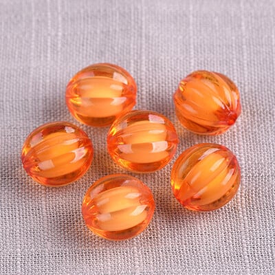 50 ks okrúhlych 8 mm 10 mm 12 mm tekvicových farebných akrylových plastových voľných korálok, veľa remeselných komponentov na výrobu šperkov.
