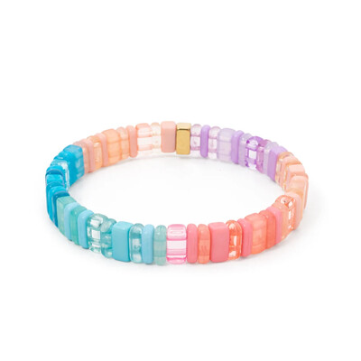 2023 Trendy 2x8 mm priehľadné akrylové korálkové náramky pre ženy ručne vyrobené boho farebné prívesky elastické náramky šperky priateľstva