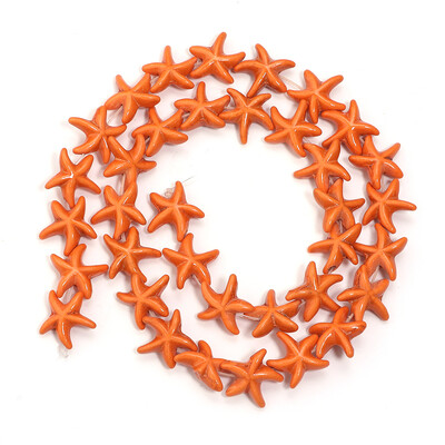 1 șuviță 14x14mm stea de mare turcoaz margele din piatră naturală margele libere pentru realizarea de bijuterii bricolaj brățări colier accesorii