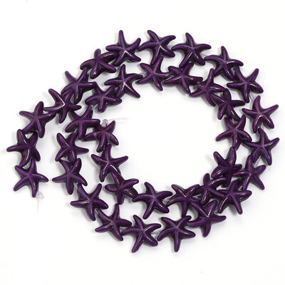 1 șuviță 14x14mm stea de mare turcoaz margele din piatră naturală margele libere pentru realizarea de bijuterii bricolaj brățări colier accesorii