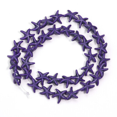 1 șuviță 14x14mm stea de mare turcoaz margele din piatră naturală margele libere pentru realizarea de bijuterii bricolaj brățări colier accesorii