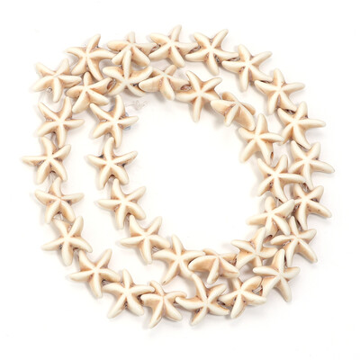 1 șuviță 14x14mm stea de mare turcoaz margele din piatră naturală margele libere pentru realizarea de bijuterii bricolaj brățări colier accesorii