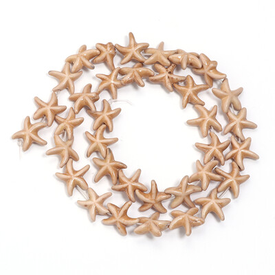 1 șuviță 14x14mm stea de mare turcoaz margele din piatră naturală margele libere pentru realizarea de bijuterii bricolaj brățări colier accesorii