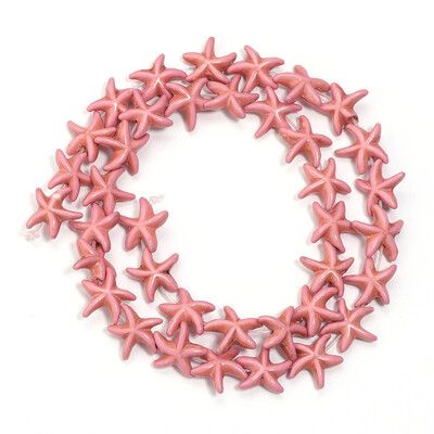 1 șuviță 14x14mm stea de mare turcoaz margele din piatră naturală margele libere pentru realizarea de bijuterii bricolaj brățări colier accesorii