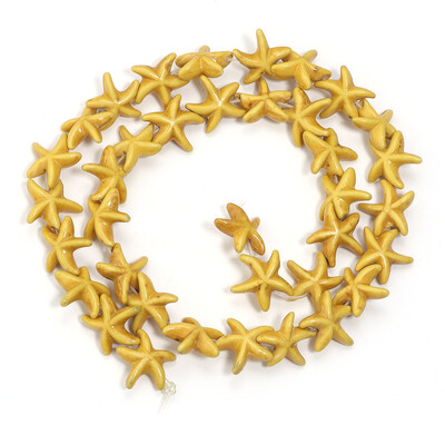 1 șuviță 14x14mm stea de mare turcoaz margele din piatră naturală margele libere pentru realizarea de bijuterii bricolaj brățări colier accesorii