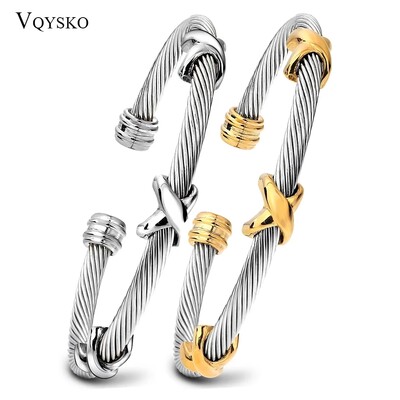VQYSKO Fashion Jewelry 316L nerūdijančio plieno apyrankės apyrankės moterims karštai parduodamos vakarėlio aksesuarai, moteriškos apyrankės ir apyrankės