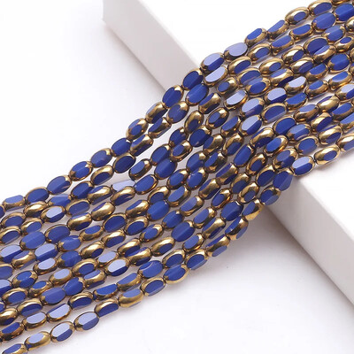 50 buc Boabe de orez margele de cristal austriac placate de culoare aurie margele de sticla ovale margele distantare libere pentru realizarea de bijuterii bratara DIY