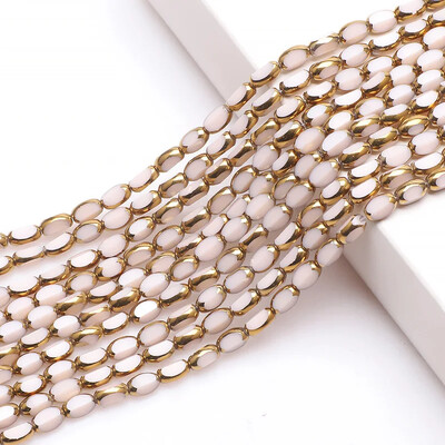 50 buc Boabe de orez margele de cristal austriac placate de culoare aurie margele de sticla ovale margele distantare libere pentru realizarea de bijuterii bratara DIY