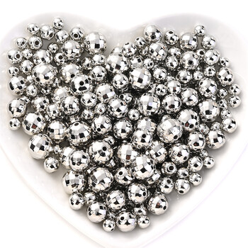 iYOE 6mm 8mm 10mm 12mm 20-100pcs CCB Disco Style Ball Beads for Jewelry Making Diy Earrings Βραχιόλι Αξεσουάρ κατασκευής κοσμημάτων