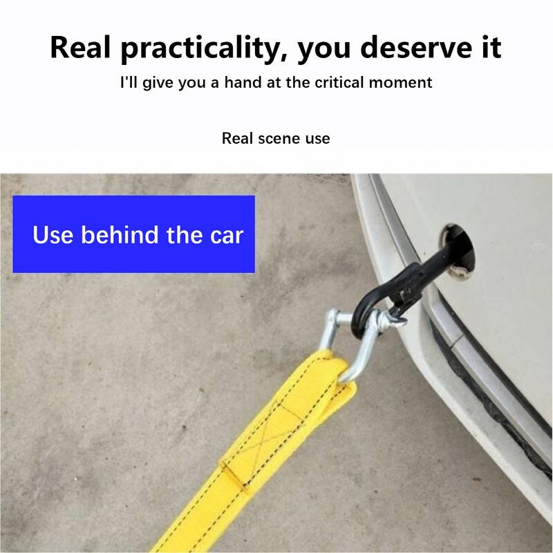 Vonóheveder offroad Sárga helyreállító heveder teherautó Vontatókötél terepjáró ATV vontatókötél teherautóhoz Vontatókötél Út menti járművek kellékek