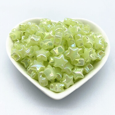 Új 50db 10mm akril színű Ötágú csillag laza gyöngyök gyerekeknek kézzel készített barkács karkötő nyaklánc gyöngyös ékszer kiegészítők