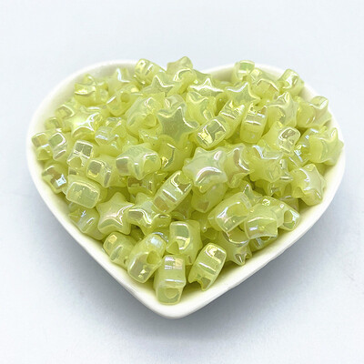 Új 50db 10mm akril színű Ötágú csillag laza gyöngyök gyerekeknek kézzel készített barkács karkötő nyaklánc gyöngyös ékszer kiegészítők