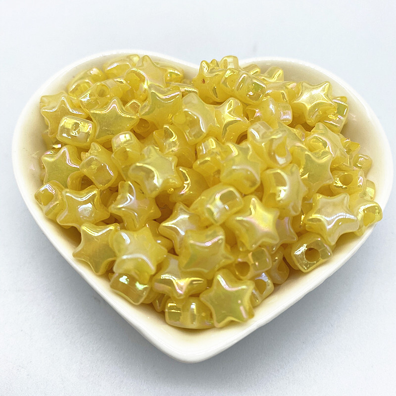 Új 50db 10mm akril színű Ötágú csillag laza gyöngyök gyerekeknek kézzel készített barkács karkötő nyaklánc gyöngyös ékszer kiegészítők