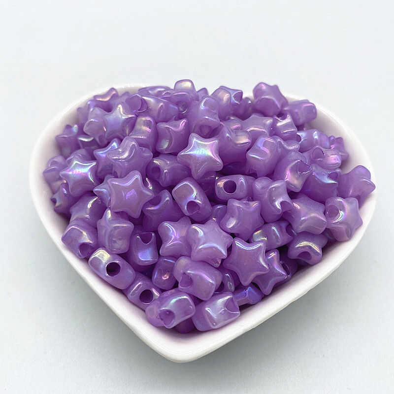 Új 50db 10mm akril színű Ötágú csillag laza gyöngyök gyerekeknek kézzel készített barkács karkötő nyaklánc gyöngyös ékszer kiegészítők