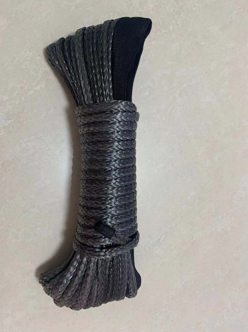 6 mm x 15 m sintetička linija užeta za vitlo Vučna žičara Dodaci za 4X4/ATV/UTV/4WD/OFF-ROAD