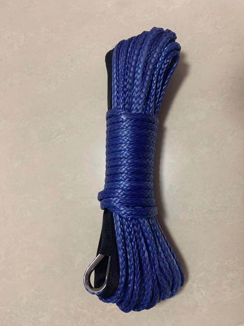 6 mm x 15 m sintetička linija užeta za vitlo Vučna žičara Dodaci za 4X4/ATV/UTV/4WD/OFF-ROAD